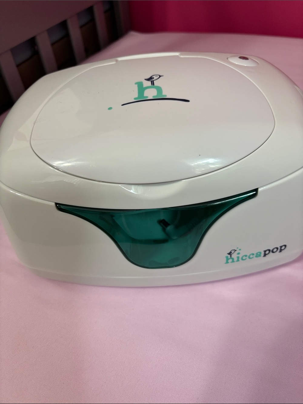 hiccapop White and Teal Baby Wipe Warmer